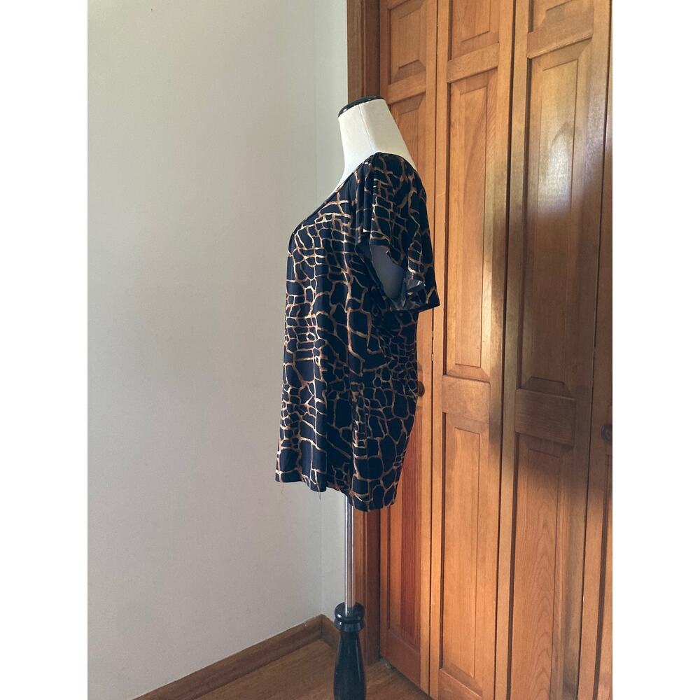 Nic & Dom Stretch Animal Print Pullover Top, Size 2XL - Picture 2 of 5